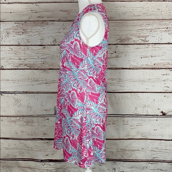 Pink Lily Beautiful Bright Pink & Teal Dress Smal - Picture 3 of 8